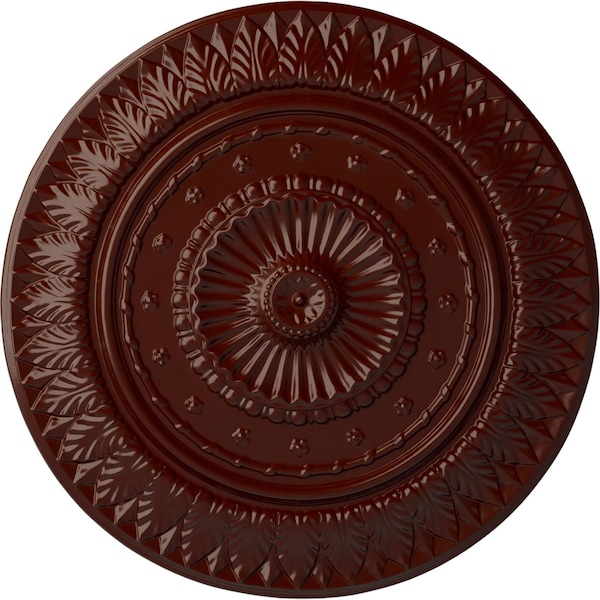 Ekena Millwork Christopher Ceiling Medallion, Hand-Painted Brushed Mahogany, 26 5/8"OD x 2 1/4"P CM26CSBMF - main